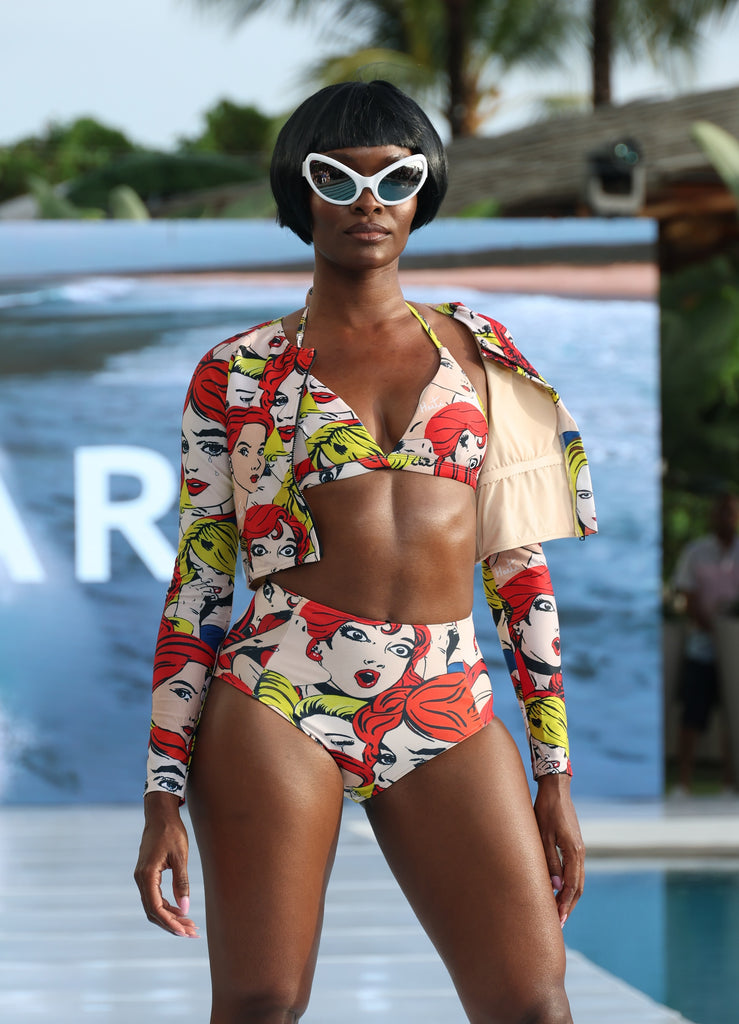 Meaning Stripe One Shoulder One Piece – HartiSWIM